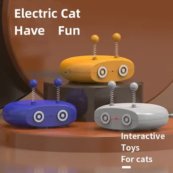 נטענת USB אוטומטי אינטליגנטית חתול צעצוע אינטראקטיבי LED לייזר חתלתול צעצועים חשמליים טיזר רודף אחרי הכדור חתול כלב